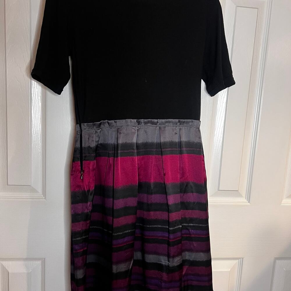 Theory Colorblock Fit & Flare Dress